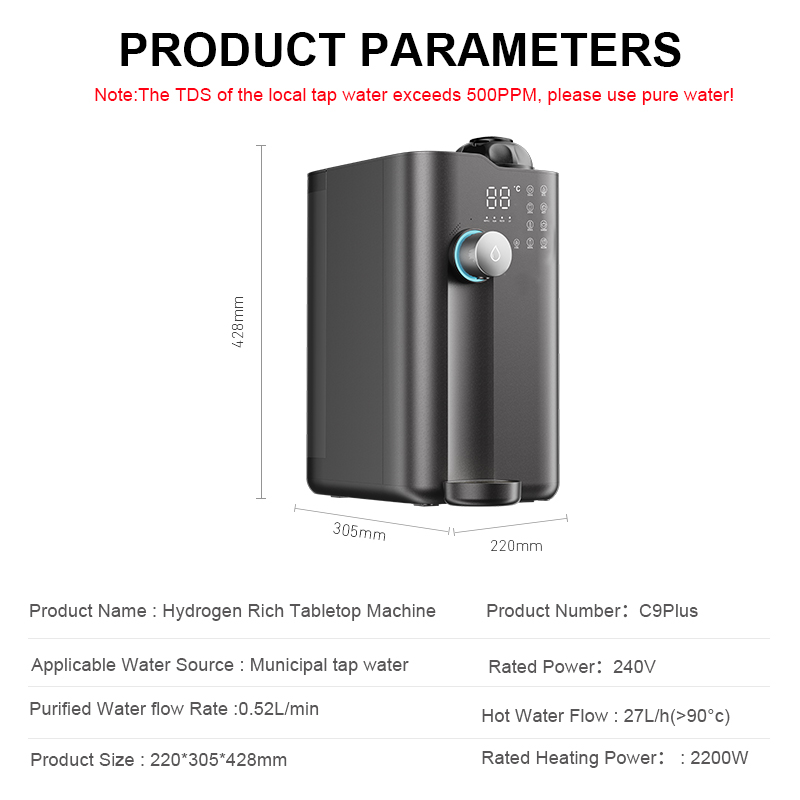 C9pro Electric Smart Hydrogen Rich RO Desktop Water Dispenser For Home - Image 6