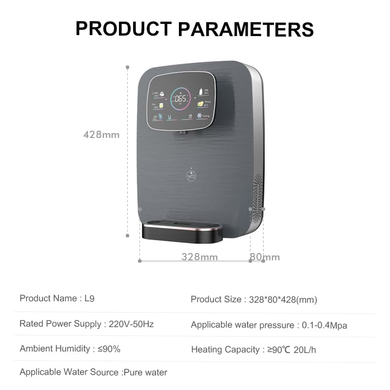 L9 Electric UV Automatic Wall Mounted Water Dispenser - Image 6