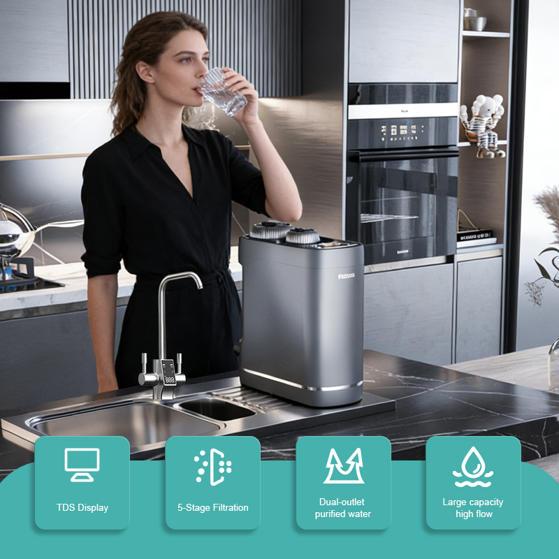 A10 600/800G Hydrogen Under Sink Alkaline RO System Water Purifier - Image 2