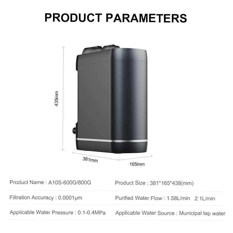 A10S 600/800GPD Direct Drinking Reverse Osmosis System Water Purifier - Image 8