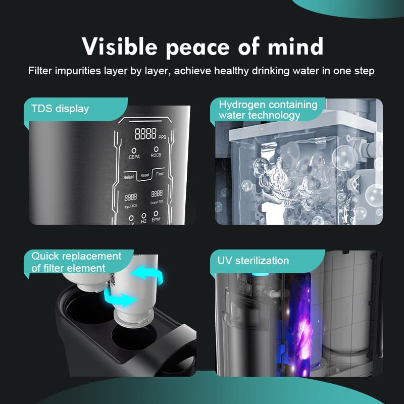 A10 600/800G Hydrogen Under Sink Alkaline RO System Water Purifier - Image 5