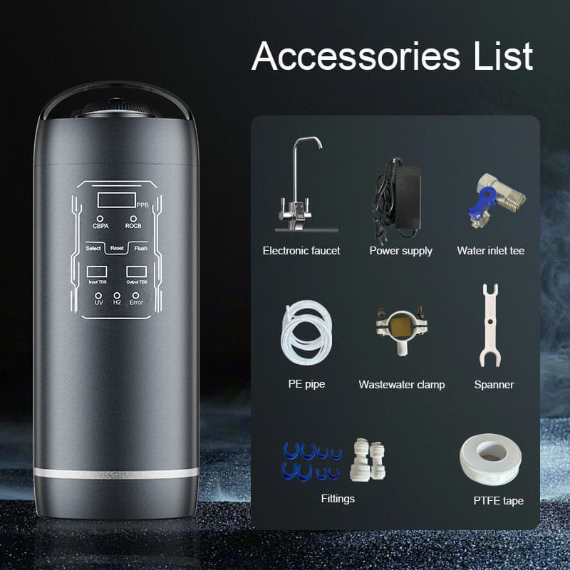 A10 600/800G Hydrogen Under Sink Alkaline RO System Water Purifier - Image 8
